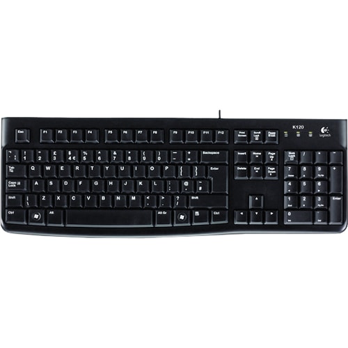 Logitech K120 Keyboard - Cable Connectivity - USB Interface - USB Interface