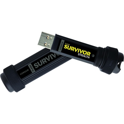 Corsair Flash Survivor Stealth 256GB USB 3.0 Flash Drive - 256 GB - USB 3.0 - Black - 5 Year Warranty USB 3.0
