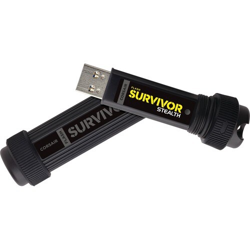 Corsair Flash Survivor Stealth 16GB USB 3.0 Flash Drive - 16 GB - USB 3.0 - Black - 5 Year Warranty 3.0