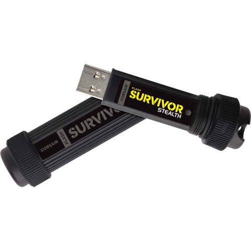 Corsair Flash Survivor Stealth 32GB USB 3.0 Flash Drive - 32 GB - USB 3.0 - Black - 5 Year Warranty
