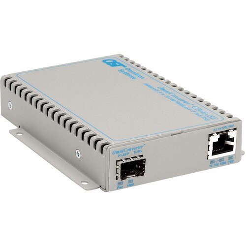 OmniConverter SE 10/100/1000 PoE+ Gigabit Ethernet Fiber Media Converter Switch RJ45 SFP - 1 x 10/100/1000BASE-T; 1 x 1000