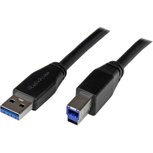 StarTech.com 5m 15 ft Active USB 3.0 (5Gbps) USB-A to USB-B Cable - M/M - USB A to B Cable - USB 3.2 Gen 1 - Connect USB 3