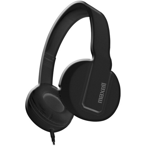 Maxell Solid2 Black Headphones - Stereo - Mini-phone (3.5mm) - Wired - Over-the-head - Binaural - Circumaural - Black