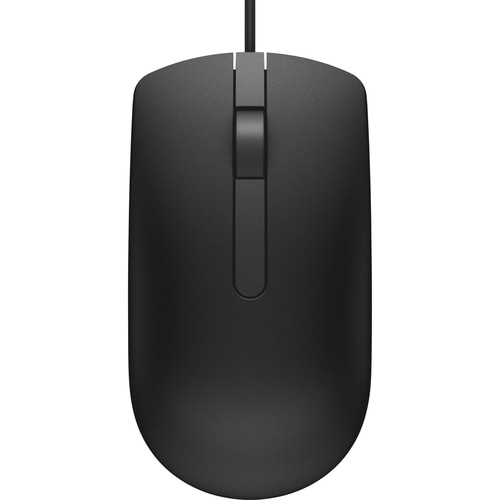 Dell MS116 Mouse - USB - Optical - 2 Button(s) - Black - Cable - 1000 dpi - Scroll Wheel