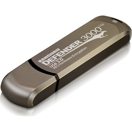 Kanguru Defender3000 FIPS 140-2 Level 3, SuperSpeed USB 3.0 Secure Flash Drive, 8G - 8 GB - USB 3.0 - 256-bit AES - 3 Year