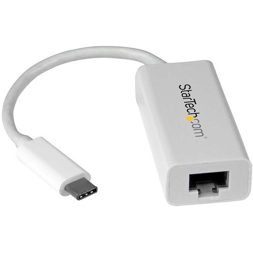 StarTech.com USB-C to Gigabit Ethernet Adapter - White - Thunderbolt 3 Port Compatible - USB Type C Network Adapter - USB 