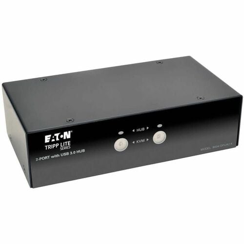 Eaton Tripp Lite Series 2-Port DisplayPort KVM Switch with Audio, Cables and USB 3.0 SuperSpeed Hub - 2 Computer(s) - 1 Lo