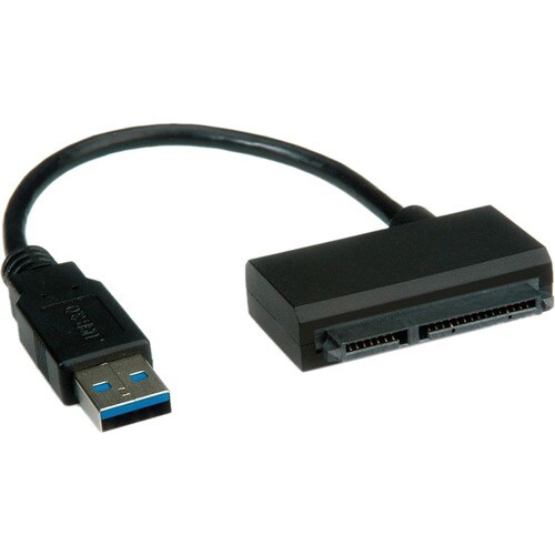 Roline 15 cm SATA/USB Datentransferkabel - Cable for Computer, Notebook, Festplatte - 6 Gbit/s - Schwarz
