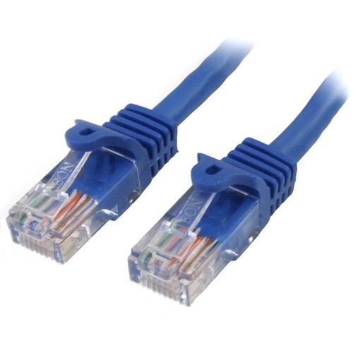 StarTech.com 3 m Blue Cat5e Snagless RJ45 UTP Patch Cable - 3m Patch Cord - First End: 1 x RJ-45 Network - Male - Second E