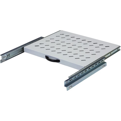 Digitus 1U Rack Shelf - 482.60 mm Rack Width - Light Grey - Steel - 25 kg Maximum Weight Capacity