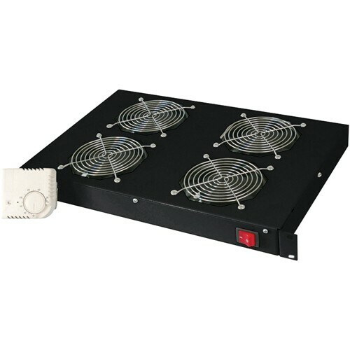Digitus DN-19 FAN-4-HO-SW Fan Tray - Black - 4 Fan - 482.60 mm Rack Width