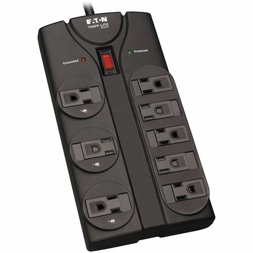 Tripp Lite Surge Protector Power Strip 8 Outlet 8 ' Cord Black 1440 J - 8 x NEMA 5-15R - 1800 VA - 1440 J - 120 V AC Input