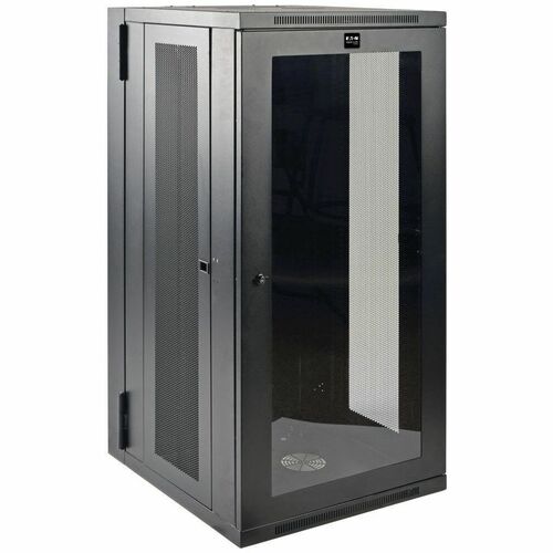 Eaton Tripp Lite Series SmartRack 26U Low-Profile Switch-Depth Wall-Mount Half-Height Rack Enclosure, Clear Acrylic Window