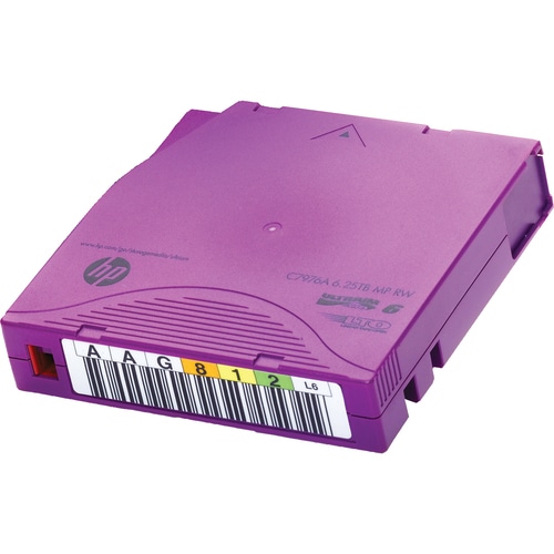 HPE LTO-6 Ultrium 6.25TB MP RW Custom Labeled Data Cartridge 20 Pack - LTO-6 - Labeled - 2.50 TB (Native) / 6.25 TB (Compr