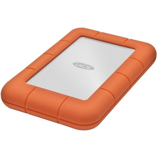 LaCie Rugged Mini LAC9000298 2 TB Portable Hard Drive - External - Orange, Silver - USB 3.0 - 5400rpm - 2 Year Warranty - 