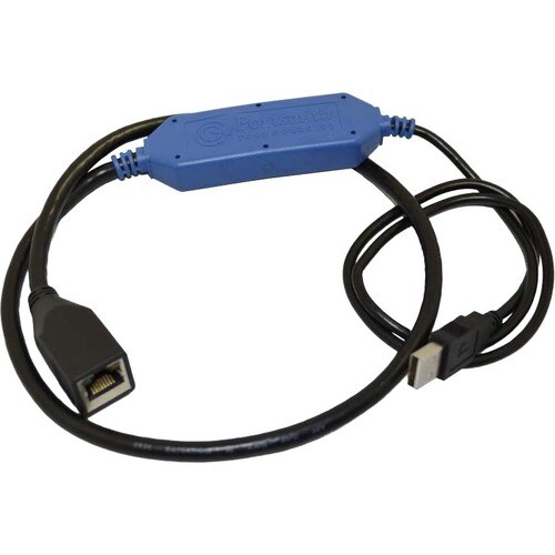 Portsmith Fully-Encapsulated USB (Type A) Client to Ethernet Adapter (For use with tablets, laptops, etc....w Type A USB p