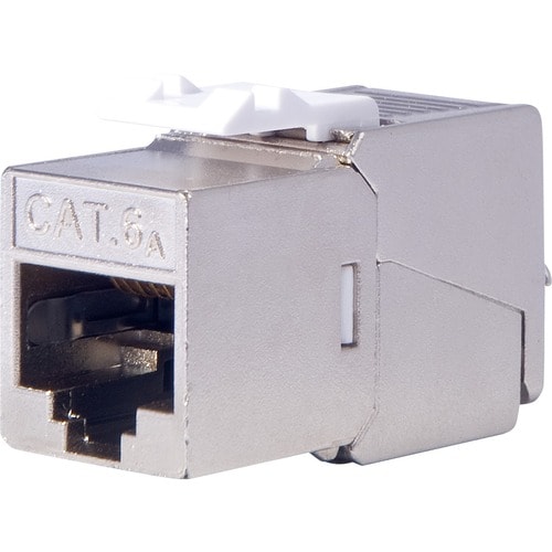 Digitus CAT 6A Keystone Modul, geschirmt mit intelligentem Kabelmanager, Set (24 Stück). Produktfarbe: Silber. Abmessungen