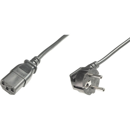 Digitus Standard-Stromkabel - 75 cm - für Desktop Computer - CEE 7/7 / IEC 60320 C13 - 250 V AC / 10 A - Schwarz