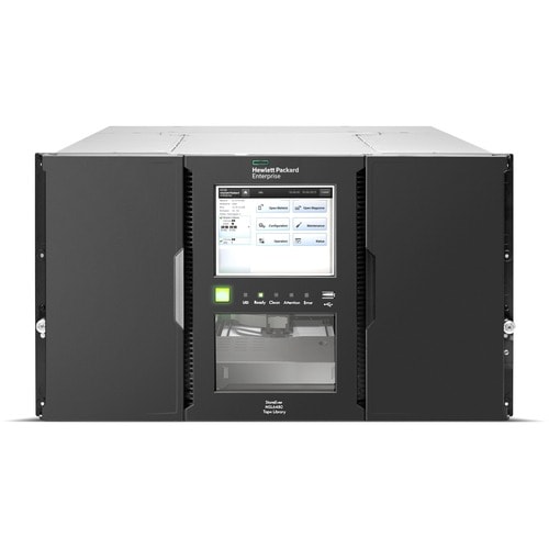 HPE StoreEver MSL6480 Tape Library - 0 x Drive/80 x Cartridge Slot - 6U - Rack-mountable - LTO-6 (Read/Write), LTO-5 (Read