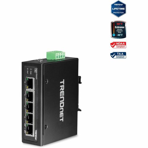 TRENDnet TI-G50 5 Ports Ethernet Switch - Gigabit Ethernet - 1000Base-T - New - TAA Compliant - 2 Layer Supported - Twiste