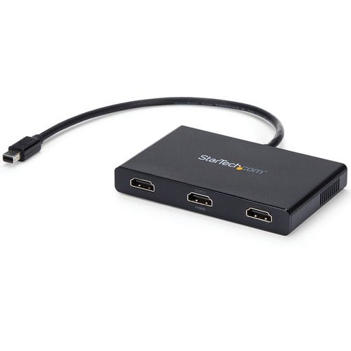 StarTech.com 3-Port Multi Monitor Adapter, Mini DisplayPort to HDMI MST Hub, 3x 1080p, Video Splitter for Extended Desktop