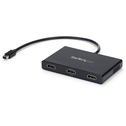 StarTech.com 3-Port Multi Monitor Adapter, Mini DisplayPort to HDMI MST Hub, 3x 1080p, Video Splitter for Extended Desktop