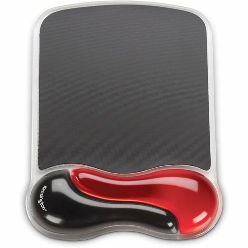 Kensington Duo Gel Mouse Pad - 25.4 mm x 184.1 mm x 241.3 mm Dimension - Red, Black - Gel - Slip Resistant - 1 Each