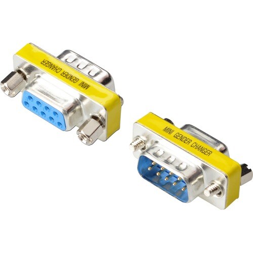 Digitus Mini Gender-Changer / 9-pin. Anschluss 1: D-Sub, Anschluss 2: D-Sub. Produktfarbe: Gelb