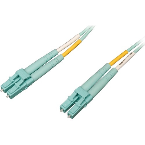 Tripp Lite N820-03M-OM4 10Gb/100Gb Duplex Multimode 50/125 OM4 LSZH Fiber Patch Cable (LC/LC) - Aqua, 3M (10 ft.). Cable l