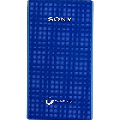 Sony CP-V5A Power Bank - Blue - For Smartphone, Handset - Lithium Ion (Li-Ion) Polymer - 5000 mAh - 1.50 A - 5 V DC Output