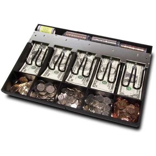 apg Cash Till - 3 x Cash Till - 5 Bill/5 Coin Compartment(s) - Black 5COIN FITS S100 S4000 DRAWER 100+