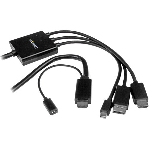 StarTech.com 2m 6 ft HDMI, DisplayPort or Mini DisplayPort to HDMI Converter Cable - HDMI, DP or Mini DP to HDMI Adapter -