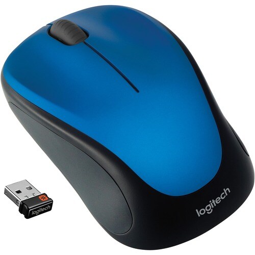 Logitech M317 Mouse - Optical - Wireless - Radio Frequency - Steel Blue - USB 2.0 - 1000 dpi - Scroll Wheel