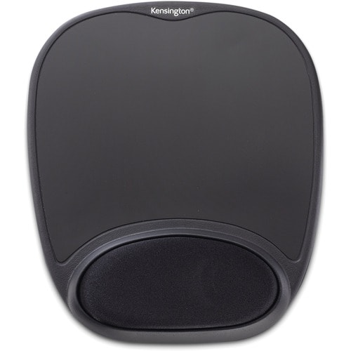 Kensington Comfort Gel Mouse Pad - Black - 1.50" Height x 9.37" Width x 13" Depth - Black - Gel - Skid Proof - 1 - TAA Com