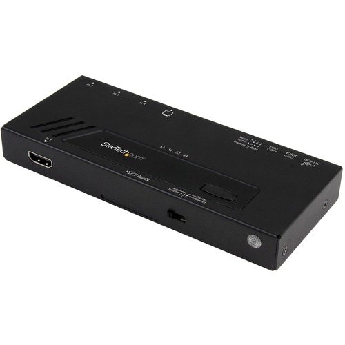 StarTech.com 4-Port HDMI Automatic Video Switch - 4K 2x1 HDMI Switch with Fast Switching, Auto-Sensing and Serial Control 