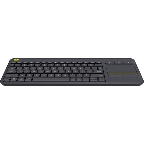 Logitech K400 Plus Keyboard - Wireless Connectivity - USB Interface - TouchPad - Dutch - QWERTY Layout - Black - RF - Mute