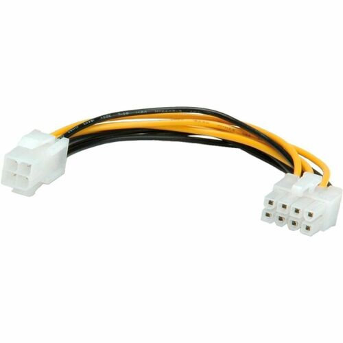 Roline Internes Stromkabel - 15 cm - für Computer, Hauptplatine - P4 / PCI-E - Schwarz, Weiß, Gelb