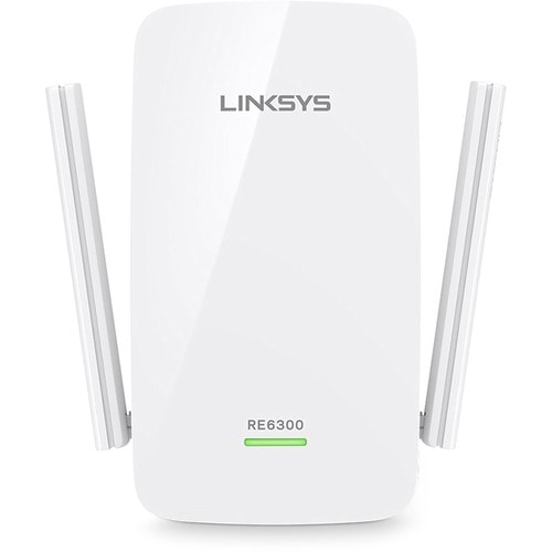 Linksys RE6300 IEEE 802.11ac 750 Mbit/s Wireless Range Extender - Indoor - 2.40 GHz, 5 GHz - External - 1.2 Mile Maximum I