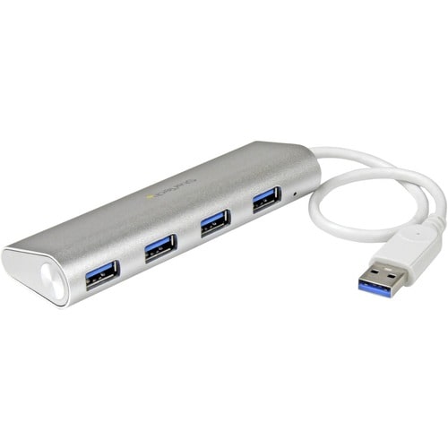 StarTech.com Hub USB 3.0 de 4 Puertos - USB-A - 5Gbps - Alimentado por el Bus - USB-A - Hub USB Portátil - Aluminio - 4 To