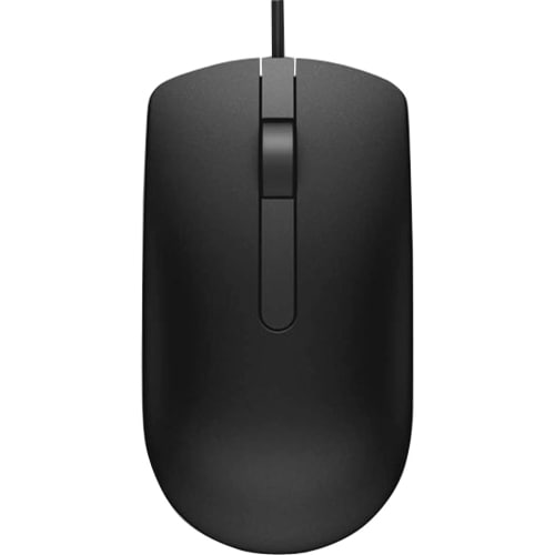 Dell Optical Mouse-MS116-Black - Optical - Cable - Black - USB - 1000 dpi - Scroll Wheel - 3 Button(s) - 1 Each