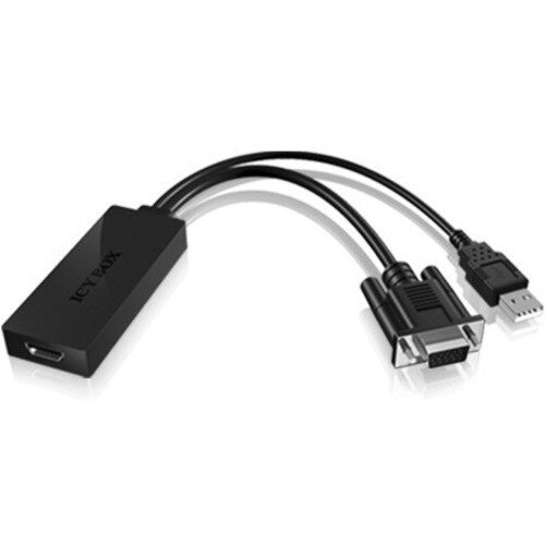 ICY BOX IB-AC512 23.50 cm HDMI/USB/VGA A/V Cable for Audio/Video Device, Tablet, Monitor, Projector - First End: 1 x HDMI 