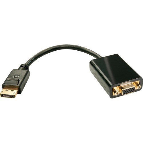 LINDY 15 cm DisplayPort/VGA Videokabel für Videogerät, Monitor, Projektor, PC - Zweiter Anschluss: 1 x 15-pin HD-15 - Gold