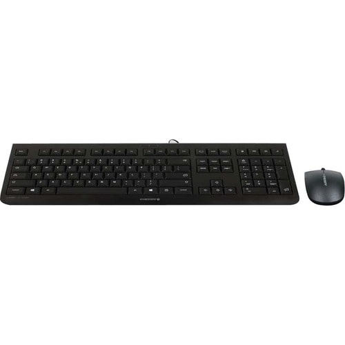 CHERRY DC 2000 Tastatur & Maus - Englisch (US) - 1 - Tastatur, Kabel USB, LPK, Schwarz - Maus, Optische, Kabel, USB, 1200 