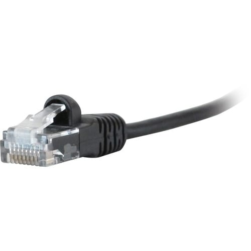 Comprehensive MicroFlex Pro AV/IT CAT6 Snagless Patch Cable Black 1ft - 1 ft Category 6 Network Cable for Network Device -