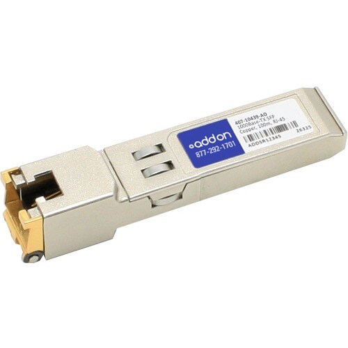 AddOn SFP Module - For Data Networking - 1 x RJ-45 10/100/1000Base-TX Network - Twisted PairGigabit Ethernet - 10/100/1000