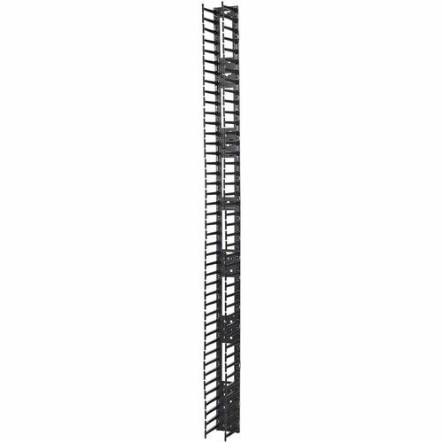APC by Schneider Electric AR7585 Cable Organizer - Black - 2 Pack - TAA Compliant - Cable Pass-through - 45U Rack Height