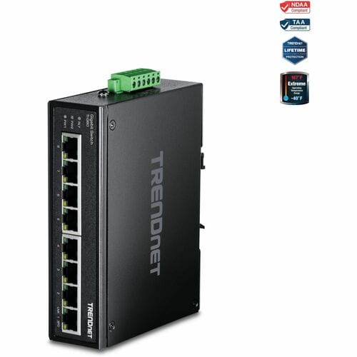 8-port hardened Industrial Gigabit Switch
