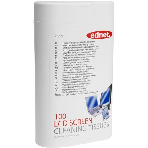 Ednet Cleaning Tissue for Display Screen - Alcohol-free, Butyl Glycol-free, Methanol-free, Environmentally Friendly, Non-f