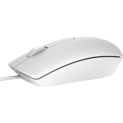 Dell USB Optical Mouse MS116 - White; Retail Packaging - Optical - Cable - White - USB - 1000 dpi - Scroll Wheel - 2 Butto