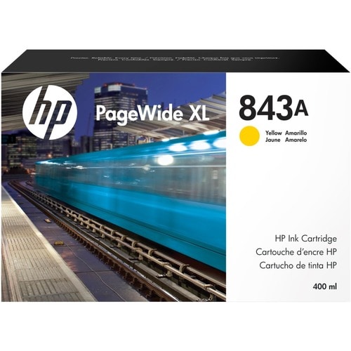HP 843A Original Page Wide Ink Cartridge - Yellow Pack - Page Wide